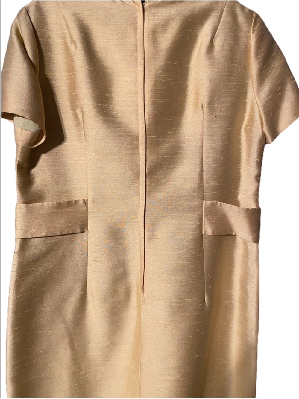 Vintage 1960s Ivory Silk Dress & Coat Set Jackie O Style Nordstrom Designer - Picture 13 of 16